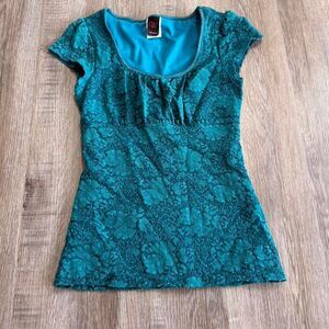 Unbranded Women's Blue and Green Blouse